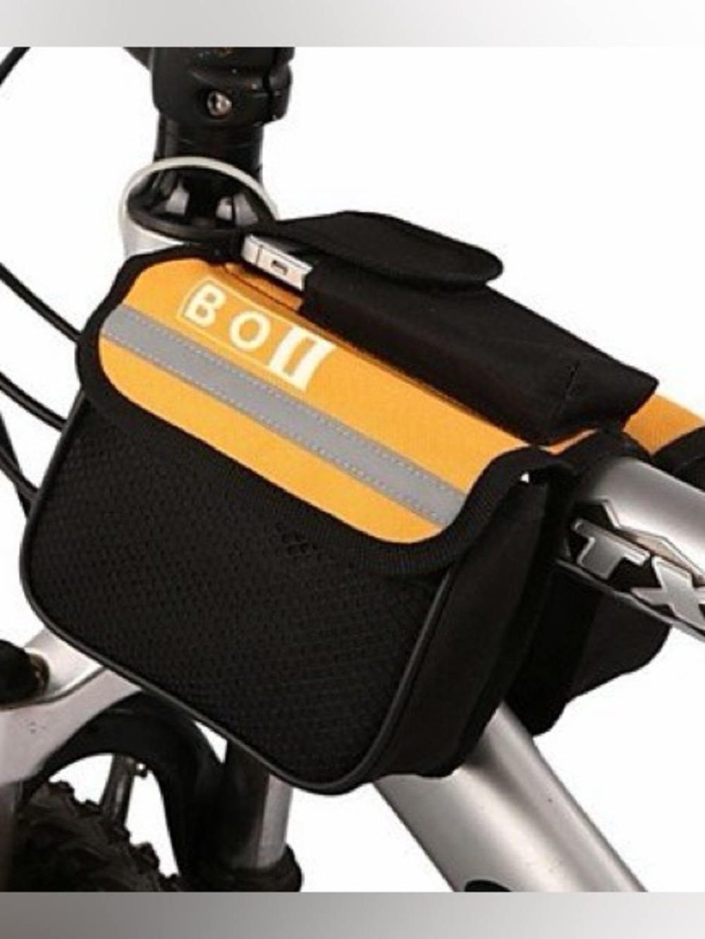 BOI Front Frame Tube Bicycle Bag Mountain Bike Cycling Pannier 2 Sides Pouch